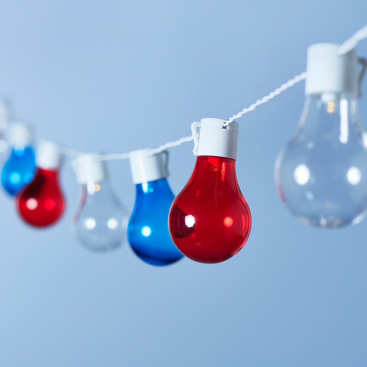 20 Red, White & Blue Battery Festoon Lights