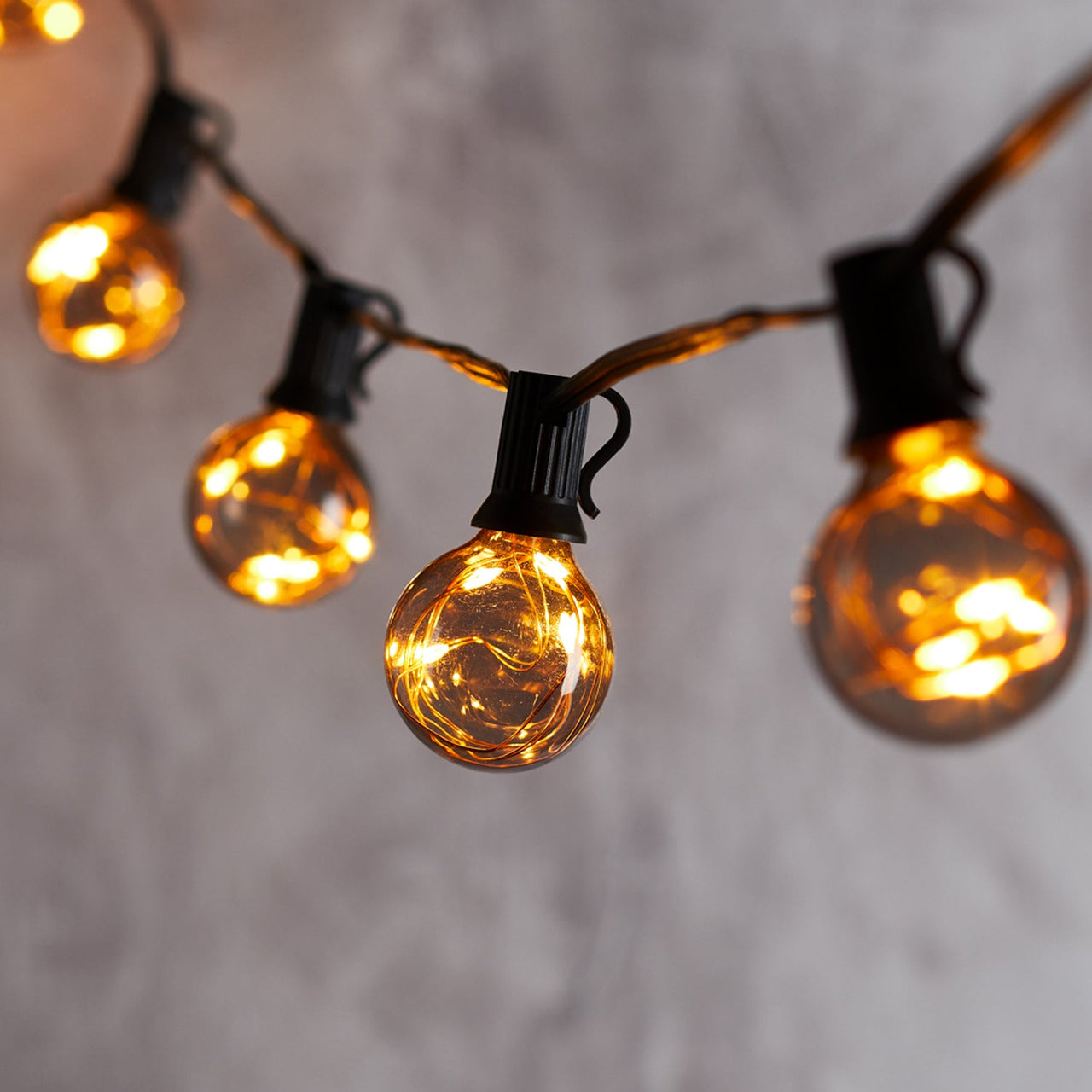 10 Smoked Cap Micro Battery Festoon Lights