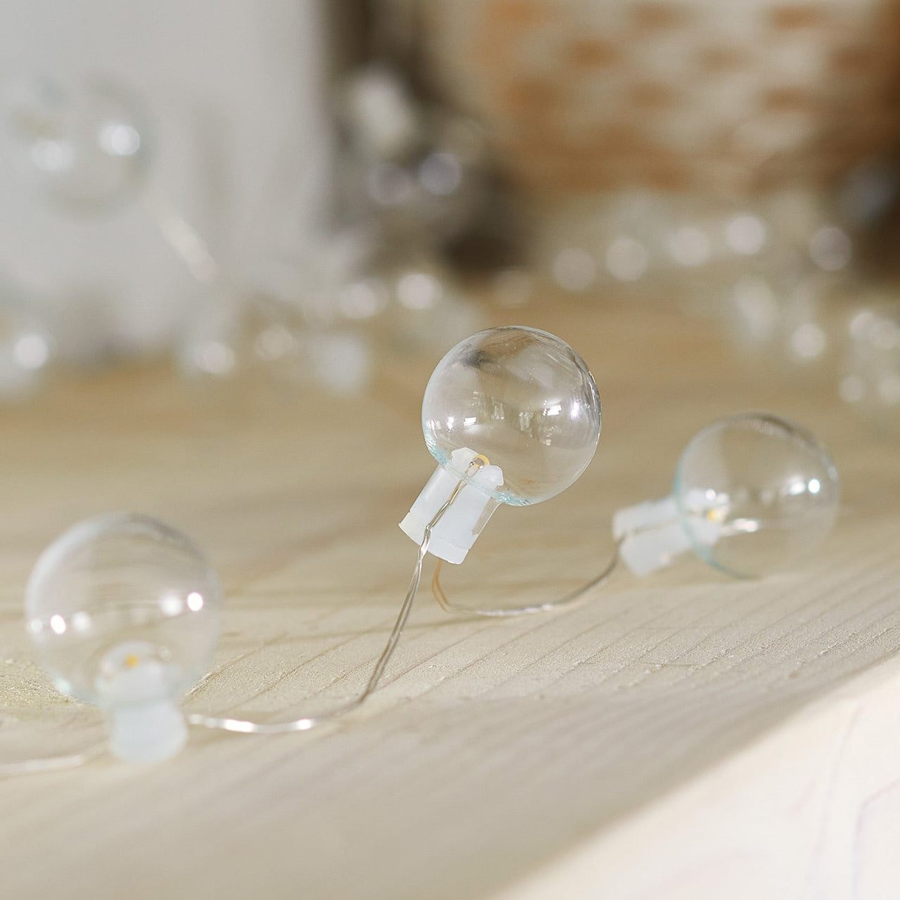 50 Clear Bauble Micro Fairy Lights