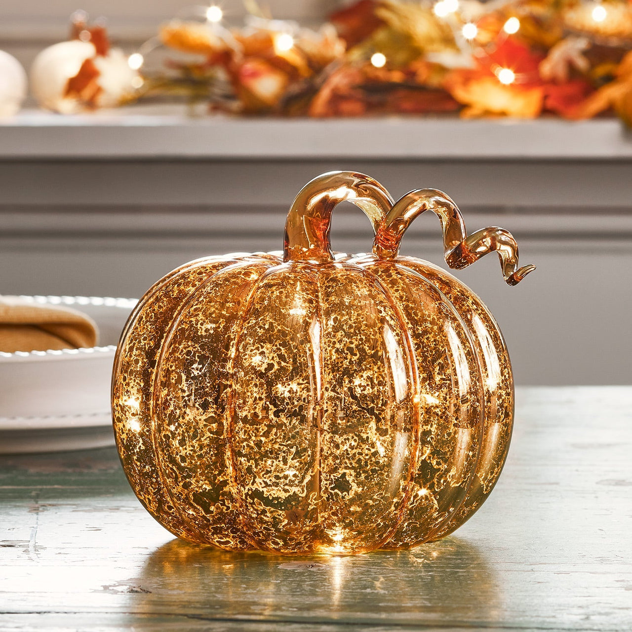 Autumn Candle & Light Up Pumpkin Bundle