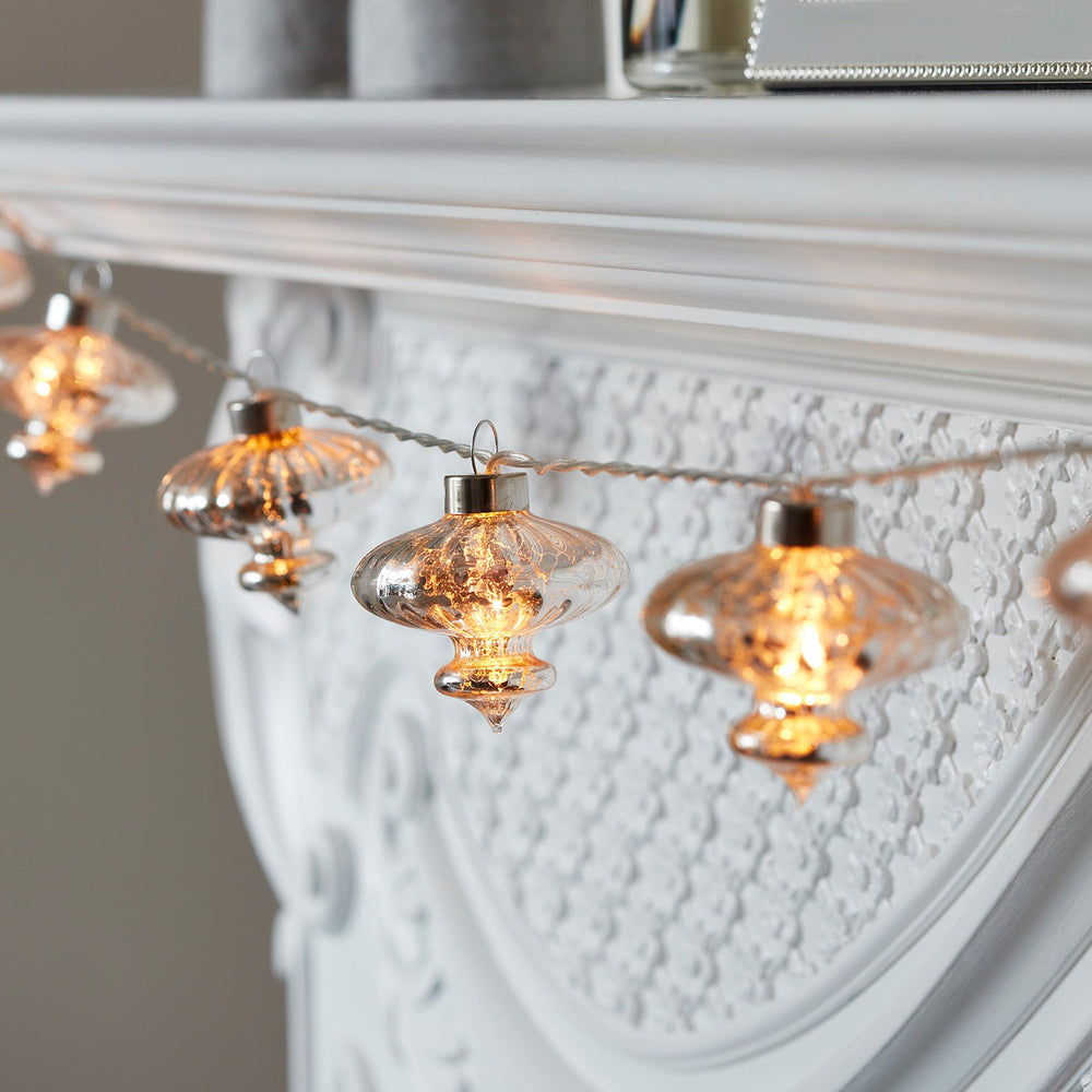 10 Glass Lantern Battery Fairy Lights