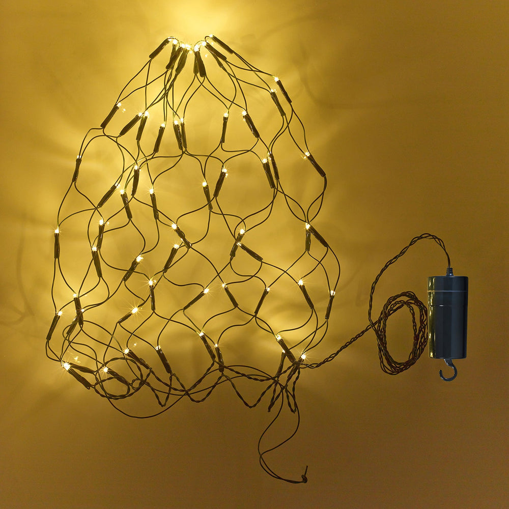 60 Warm White LED Topiary Outdoor Battery Net Light
