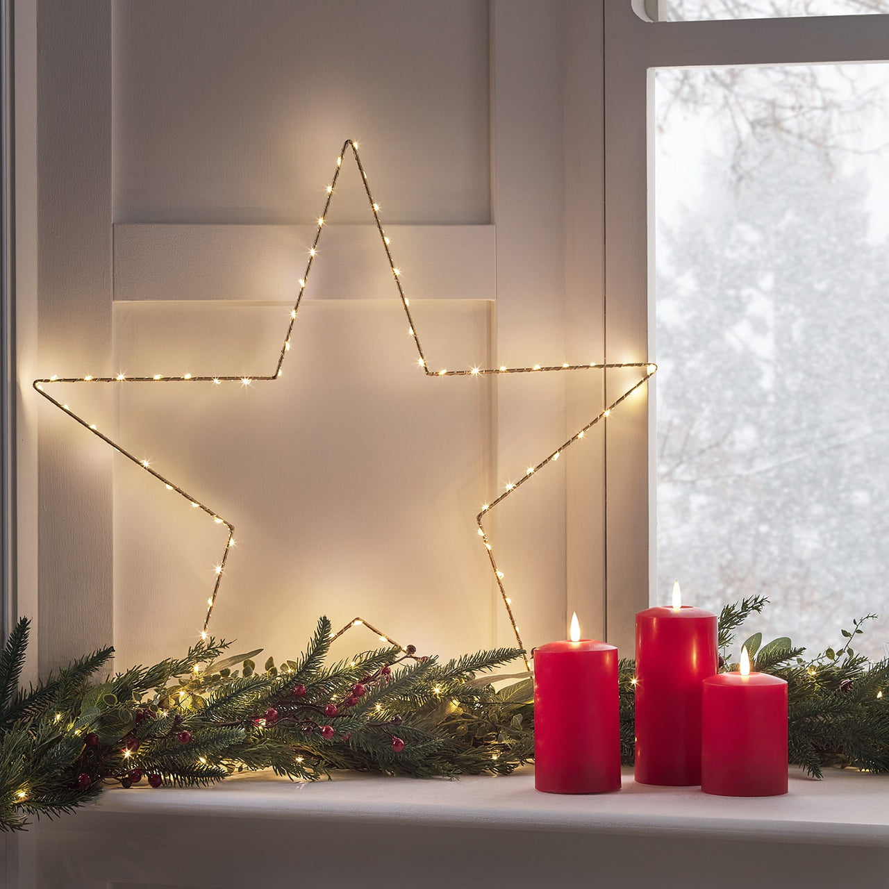 60cm Gold Osby Star Window Light
