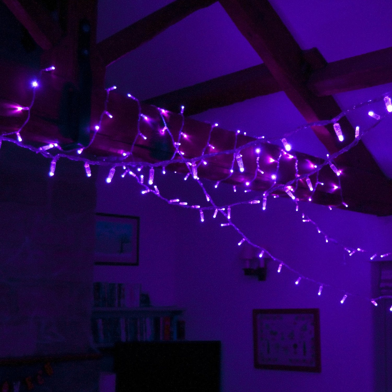 Core Connect 30m 300 Purple Connectable Fairy Lights Clear Cable
