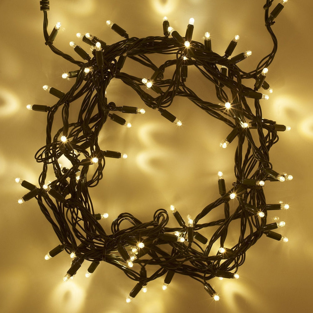 Core Connect 20m 200 Warm White Connectable Fairy Lights Green Cable