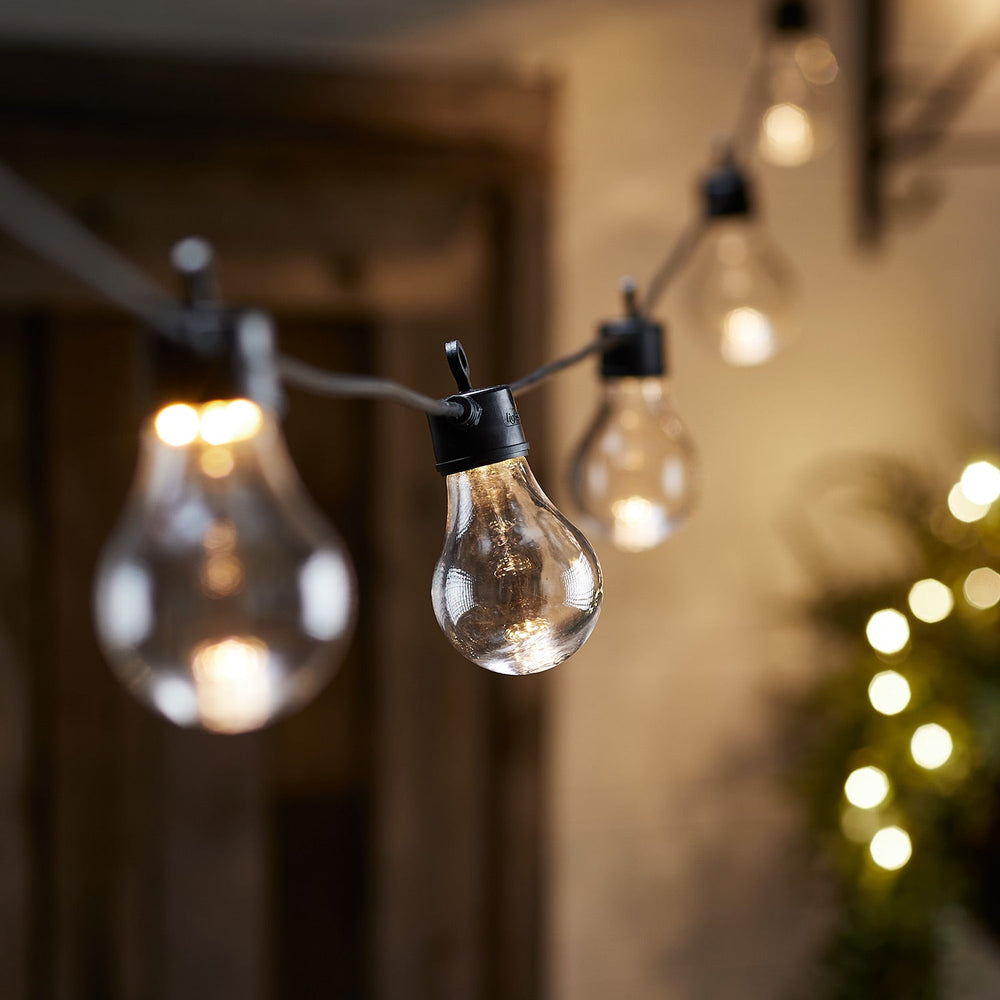 Core Connect 35m 70 Warm White Connectable Festoon Lights Black Cable