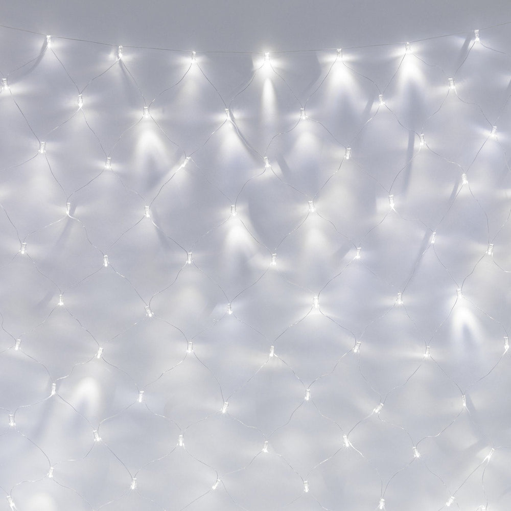Core Connect 6m x 2m 420 White Connectable Net Lights Clear Cable