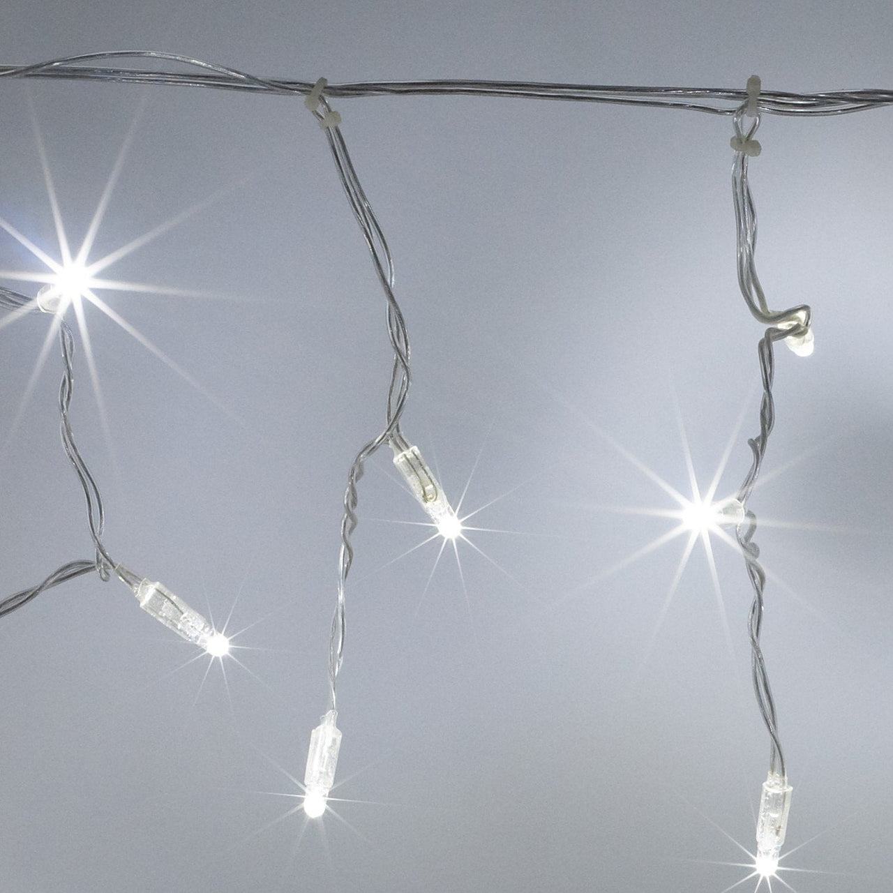 Core Connect 22m 704 White Connectable Icicle Lights Clear Cable