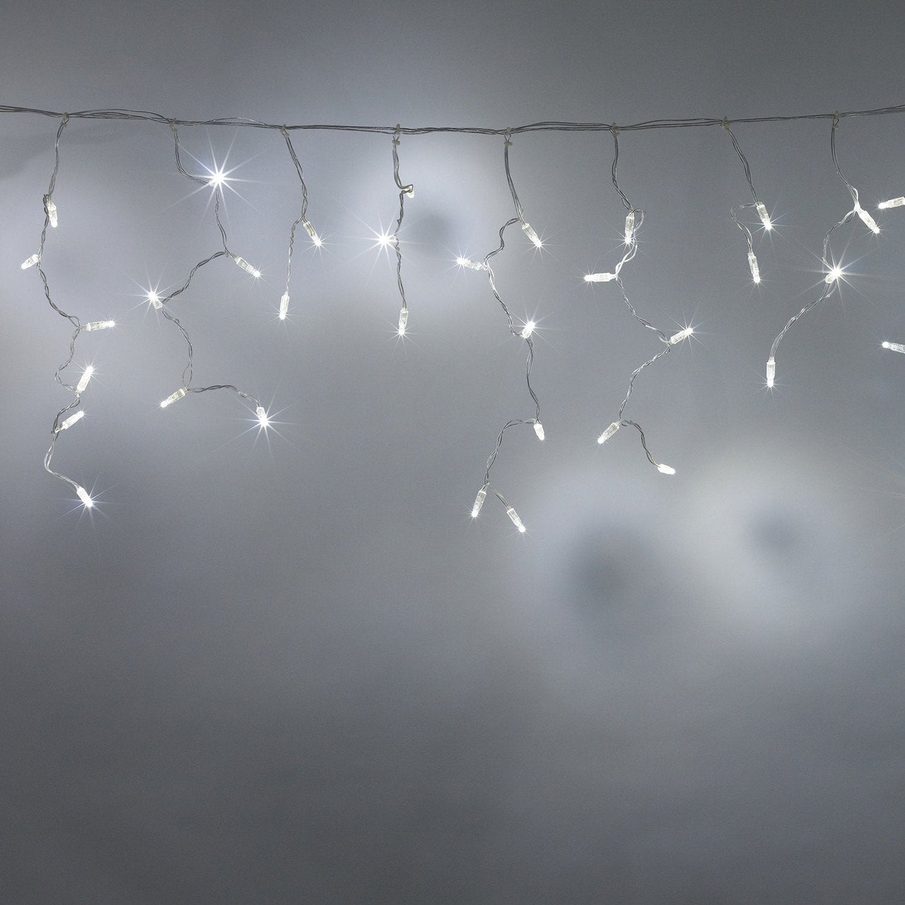Core Connect 22m 704 White Connectable Icicle Lights Clear Cable