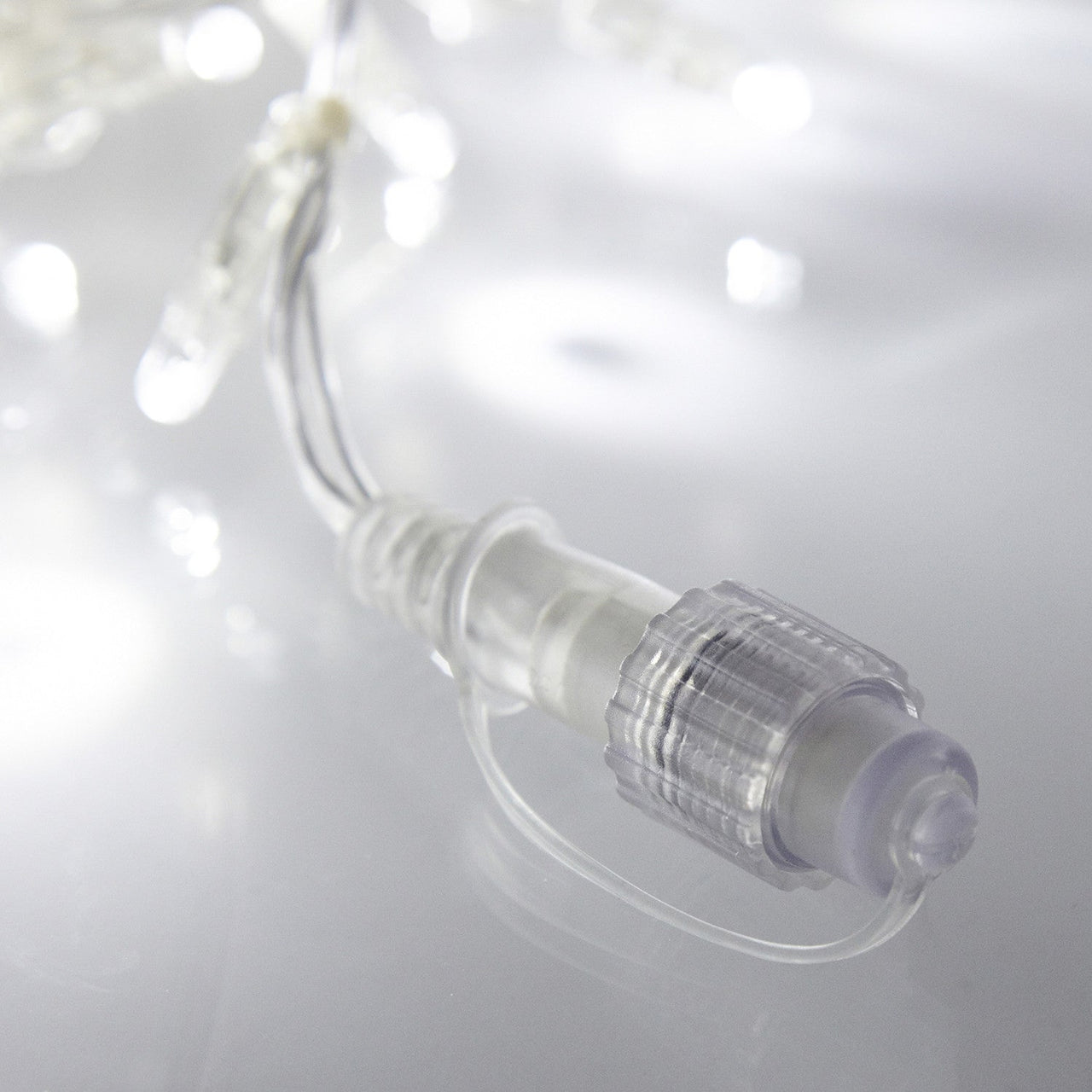 Core Connect 2m 64 White Connectable Icicle Lights Clear Cable