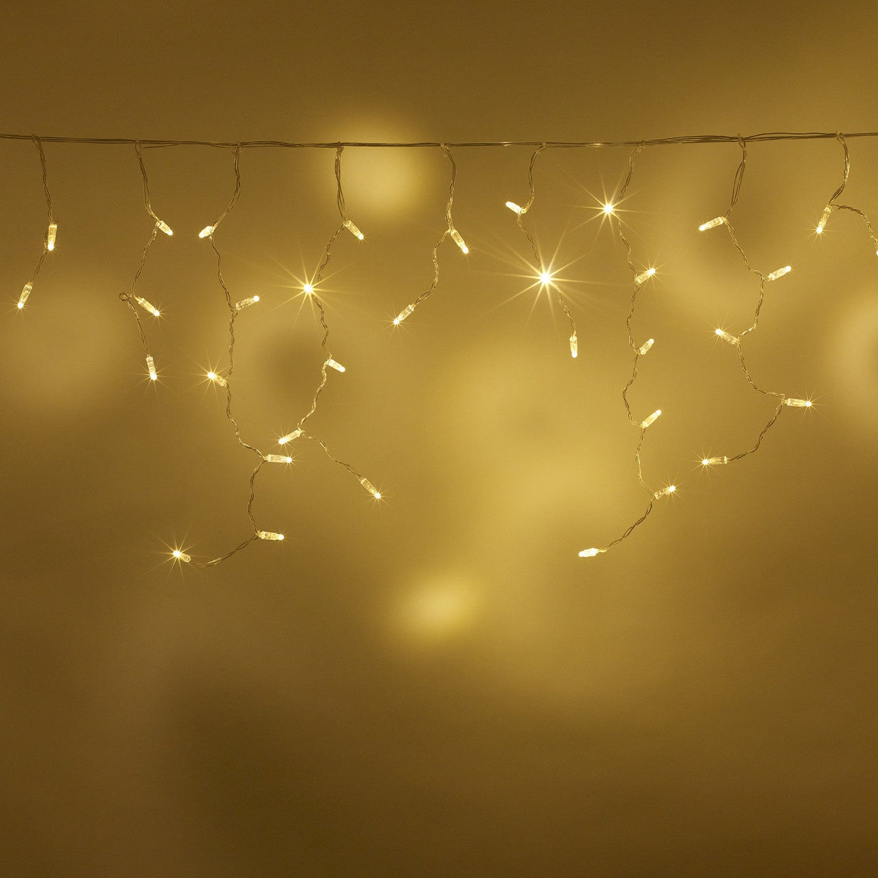 Core Connect 2m 64 Warm White Connectable Icicle Lights Clear Cable