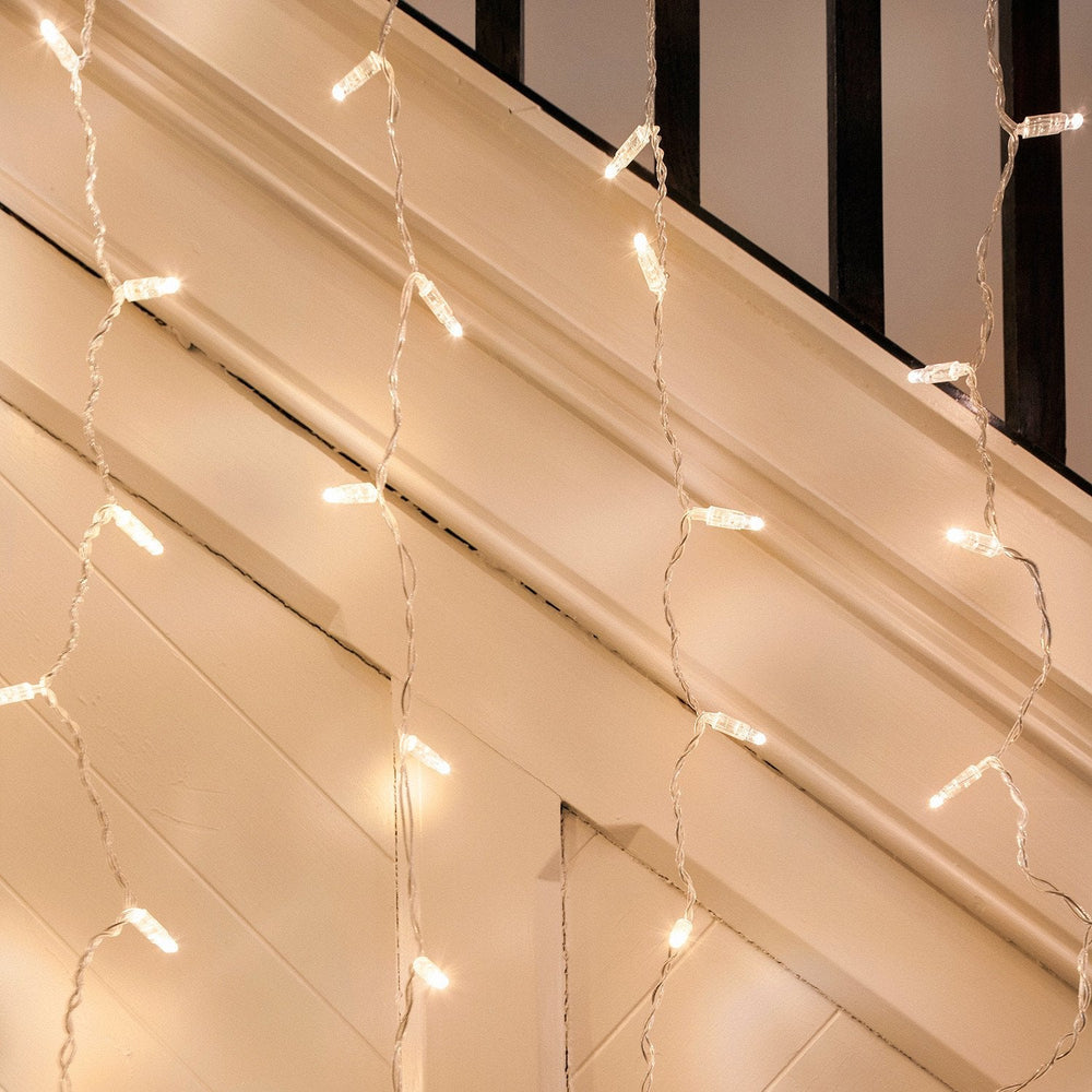 Core Connect 6m x 1m 288 Warm White Connectable Curtain Lights Clear Cable