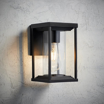 Black Lantern Outdoor Wall Light