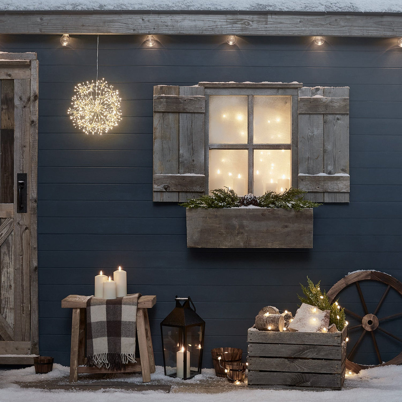Warm White Starburst Christmas Light