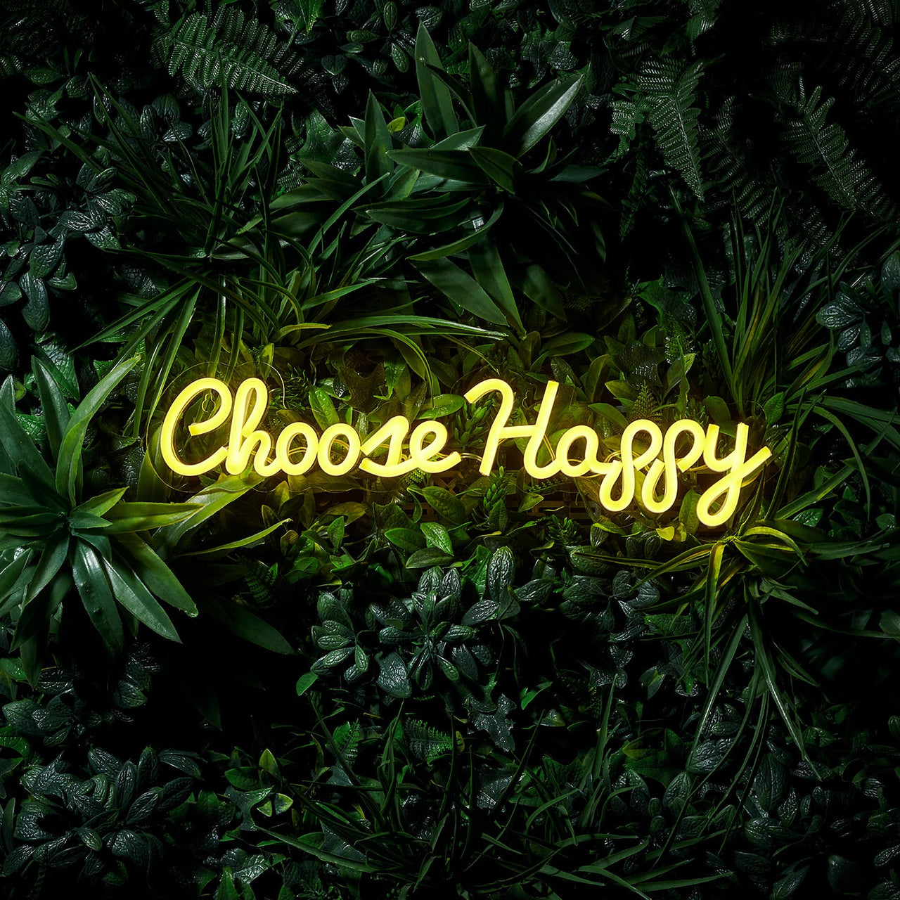 Choose Happy Neon Wall Light