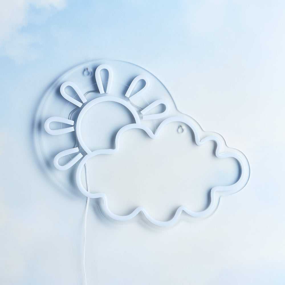 Sun & Cloud Neon Wall Light