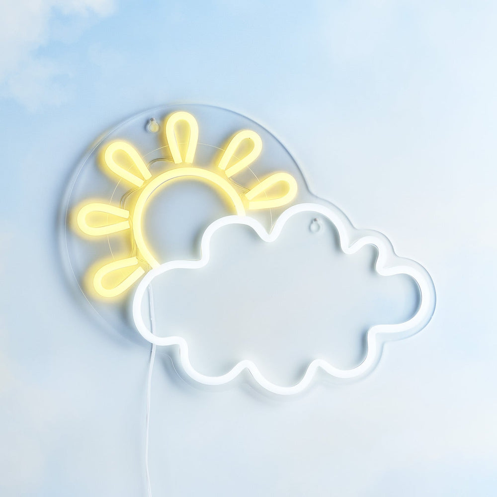 Sun & Cloud Neon Wall Light