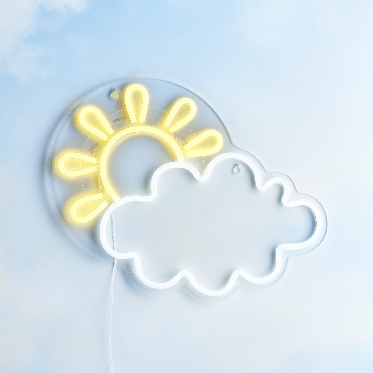 Sun & Cloud Neon Wall Light