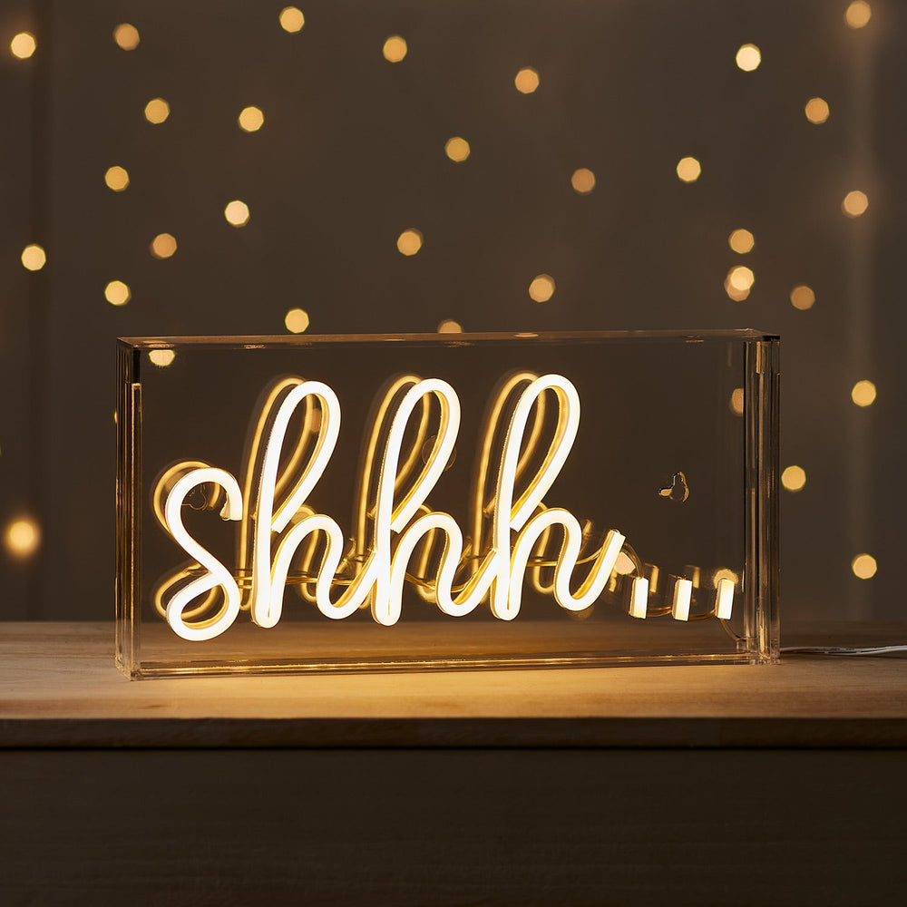 Shhh Neon Wall Light