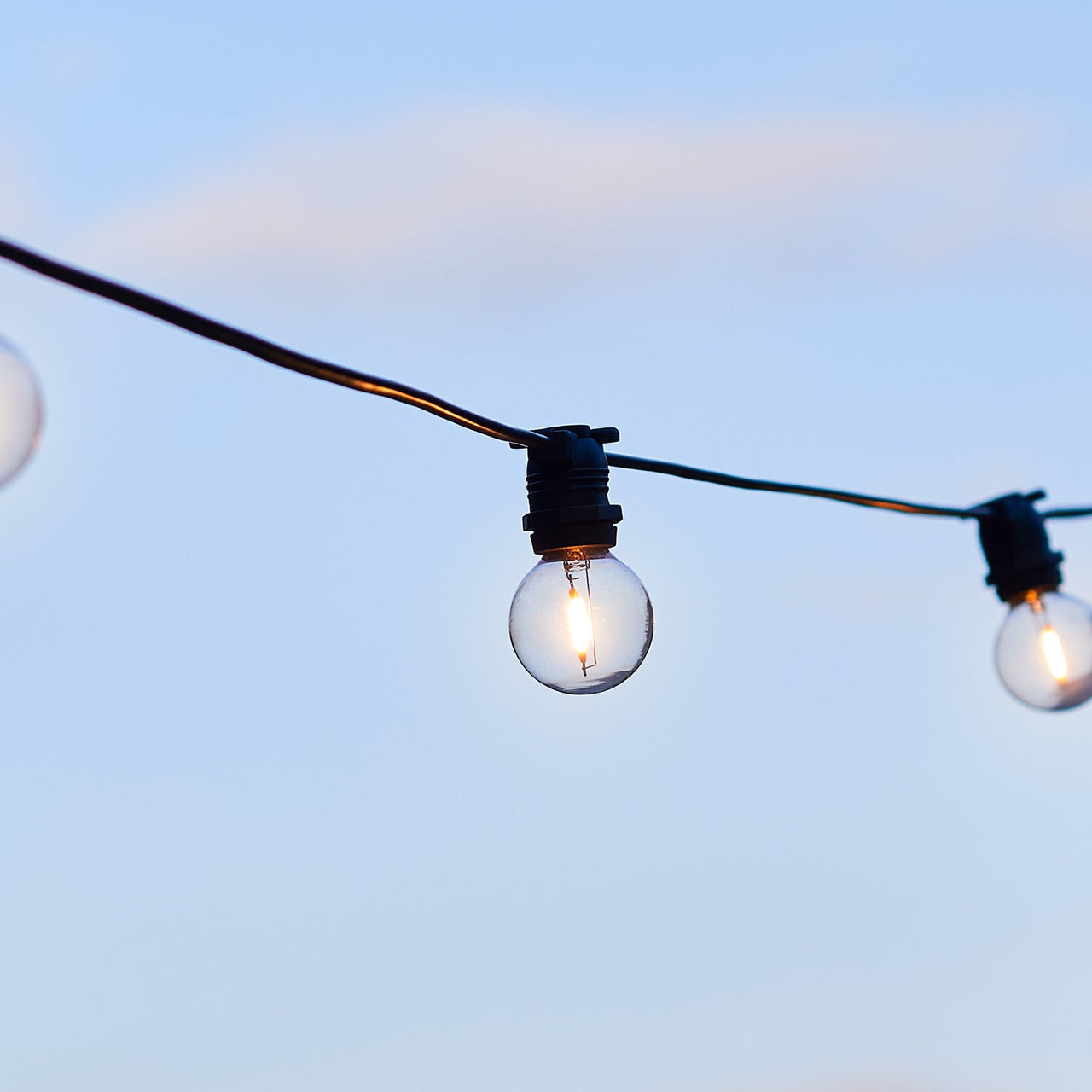 20 Warm White Plug In Outdoor Festoon Lights