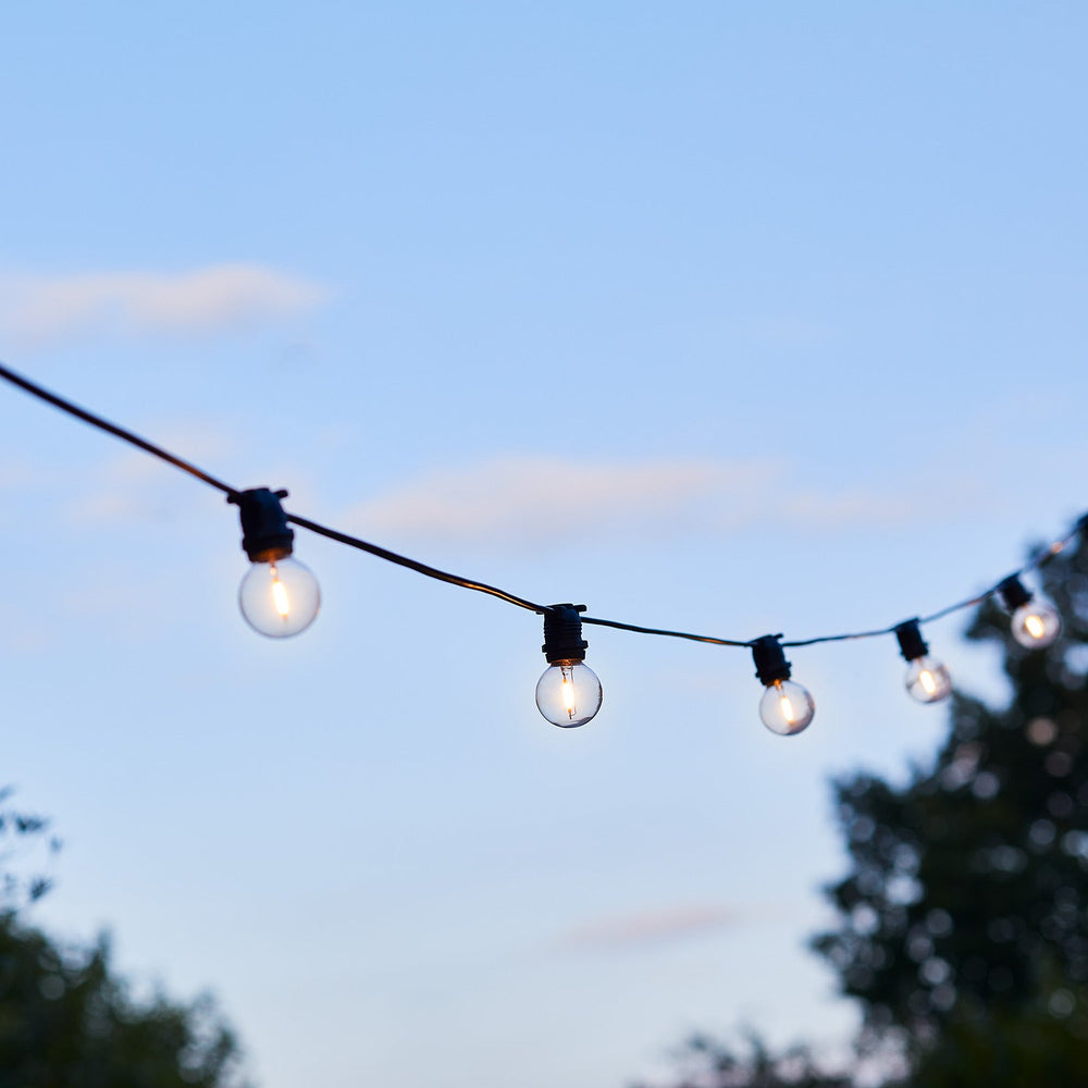 20 Warm White Plug In Outdoor Festoon Lights
