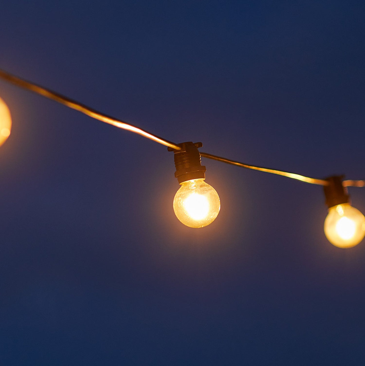 20 Warm White Plug In Outdoor Festoon Lights