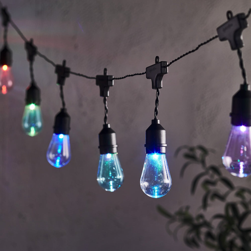 20 Drop Bulb Colour Changing Plug In Outdoor Festoon Lights