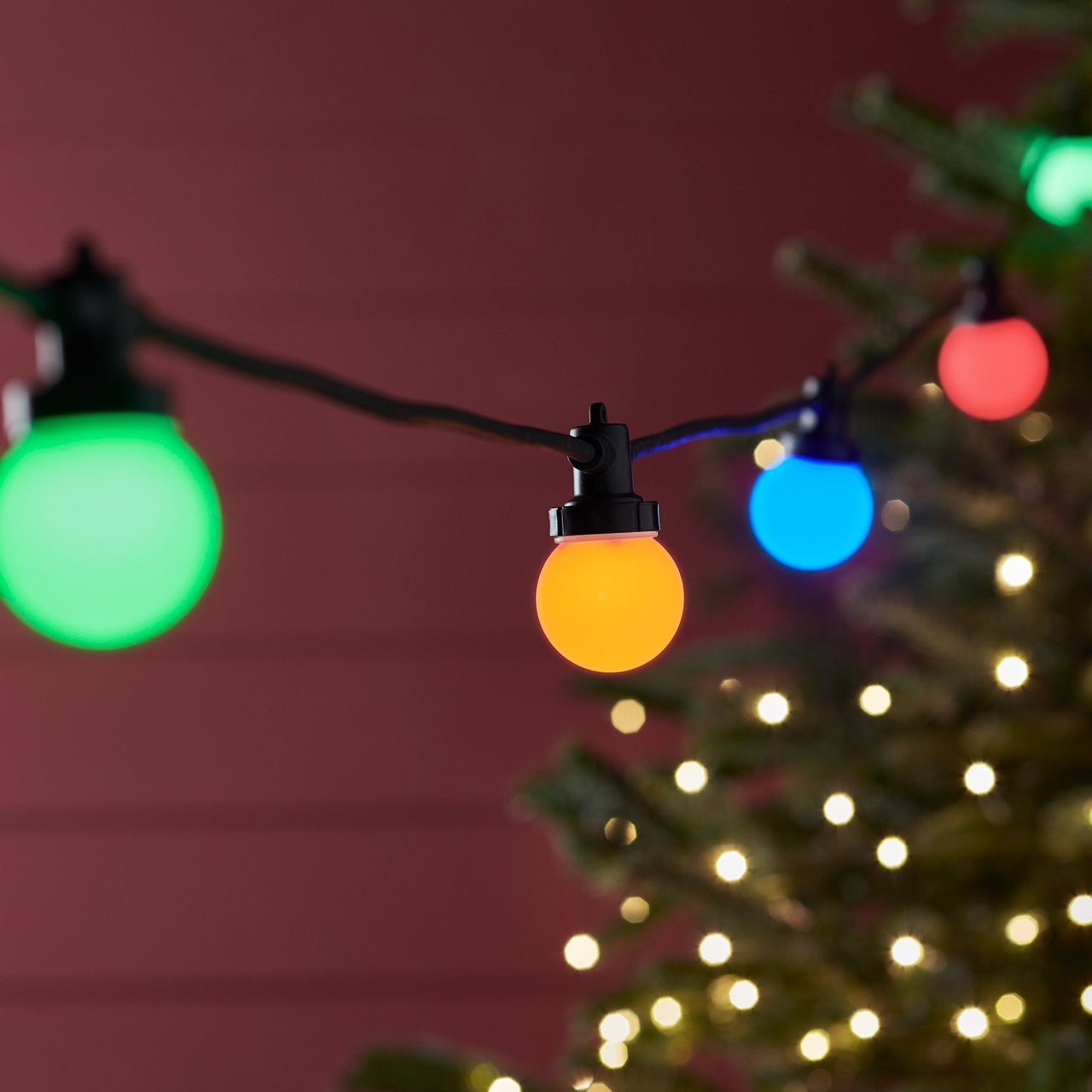 Pro Connect 145m 290 Multi Coloured Connectable Festoon Lights Black Cable