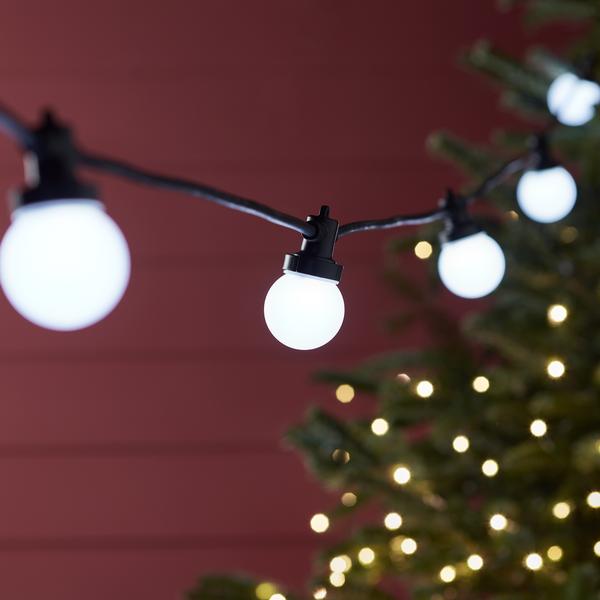 Pro Connect 125m 250 White Connectable Festoon Lights Black Cable