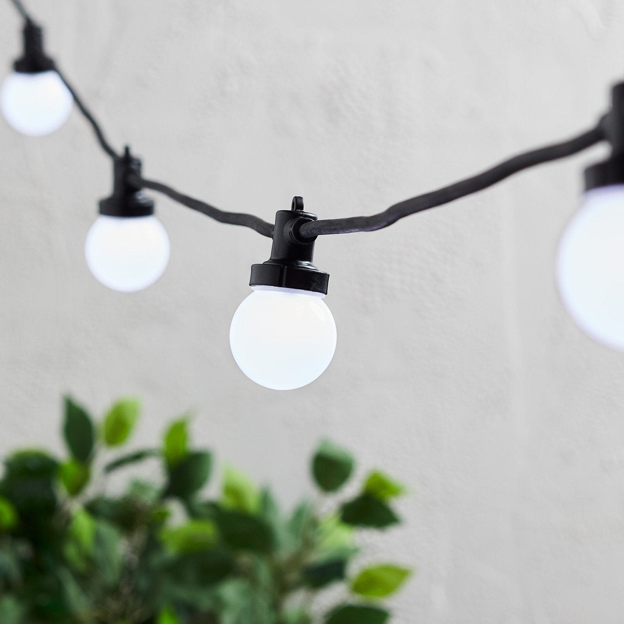 Pro Connect 125m 250 White Connectable Festoon Lights Black Cable