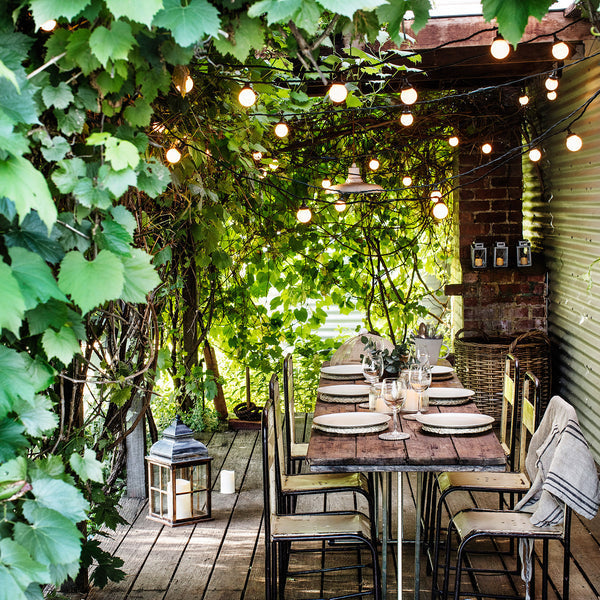 Pro Connect 65m 130 Warm White Connectable Festoon Lights Black Cable