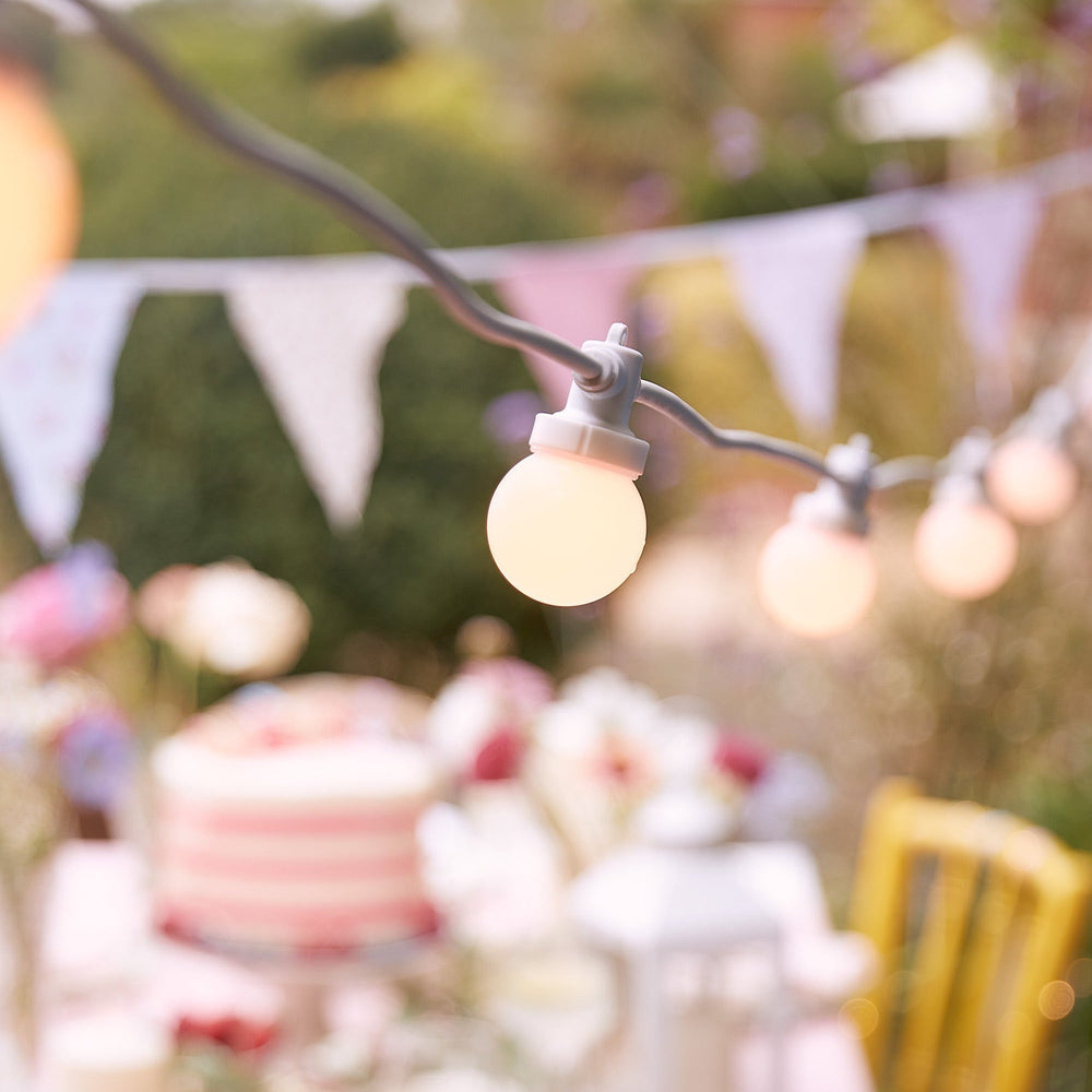 Pro Connect 35m 70 Warm White Connectable Festoon Lights White Cable