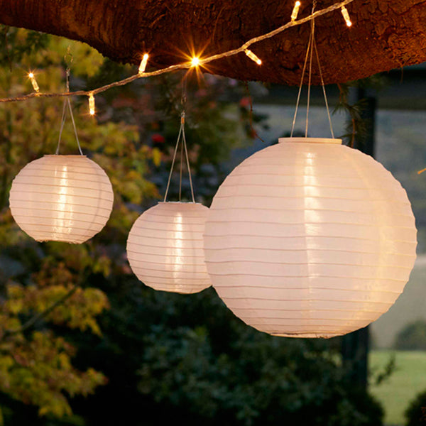 20cm Cloud White Miami Solar Lantern