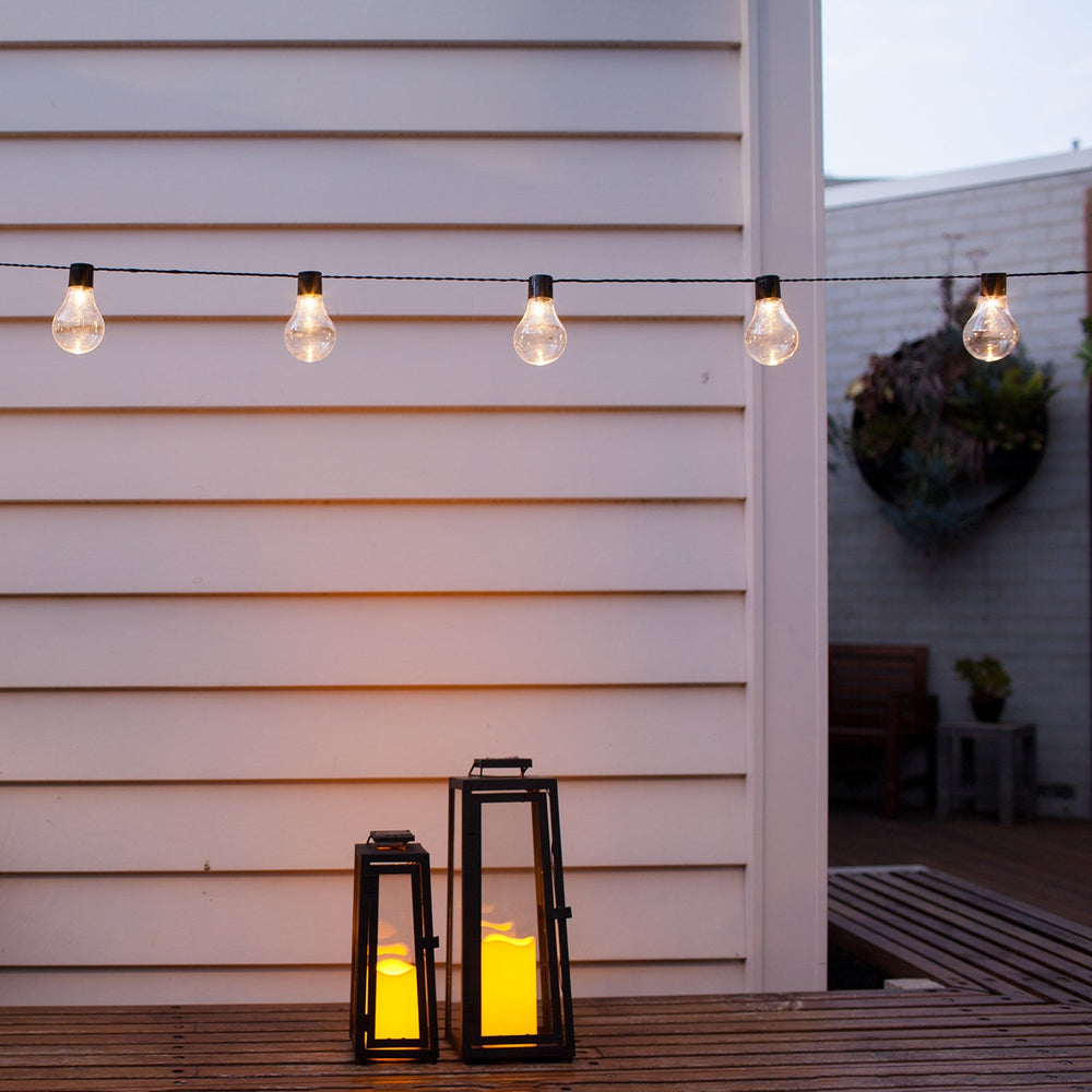 10 Warm White Carnival Solar Festoon Lights