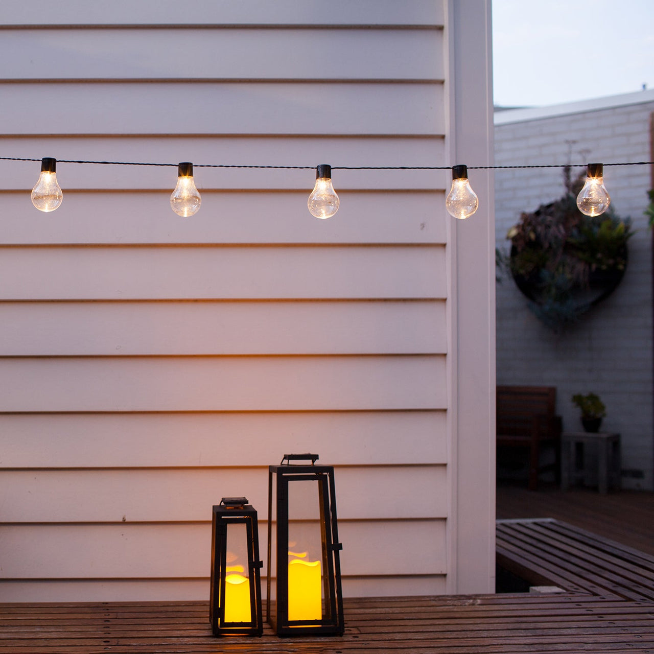 10 Warm White Carnival Solar Festoon Lights