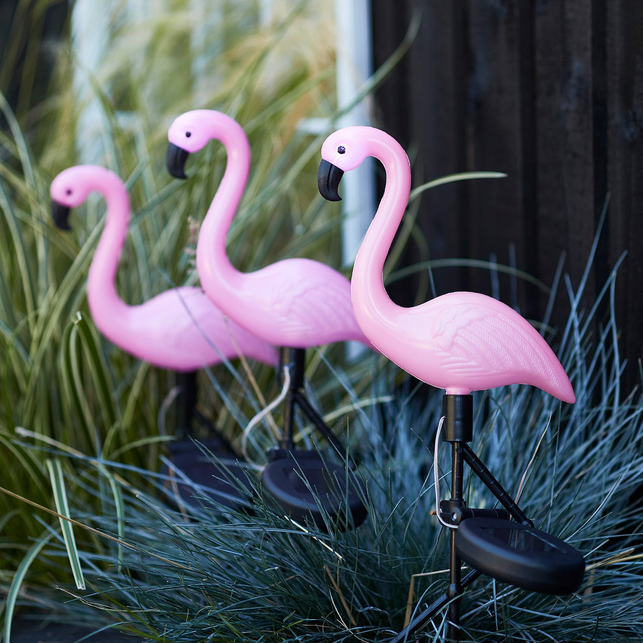 3 Flamingo Solar Stake Lights