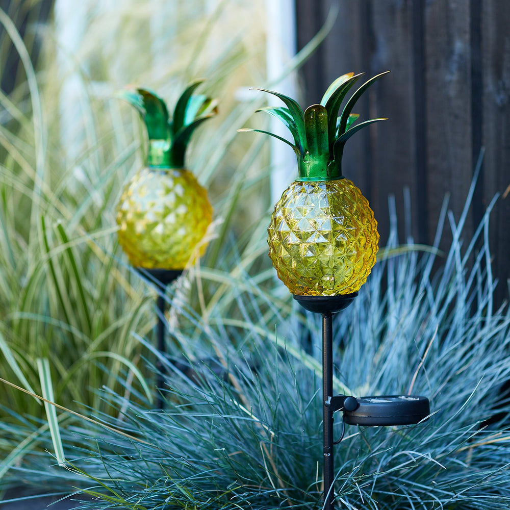 2 Pineapple Solar Stake Lights