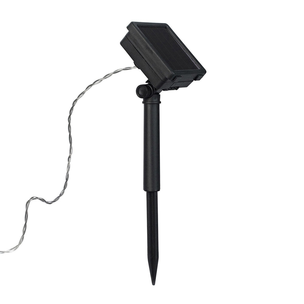 200 Warm White LED Solar Fairy Lights Clear Cable