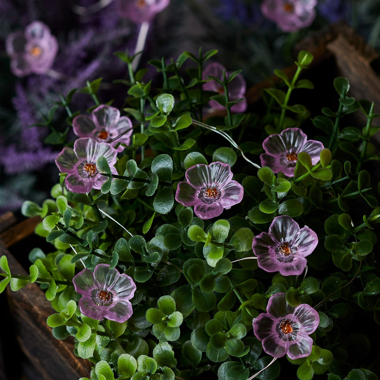 Solar Pink Flower Fairy Lights