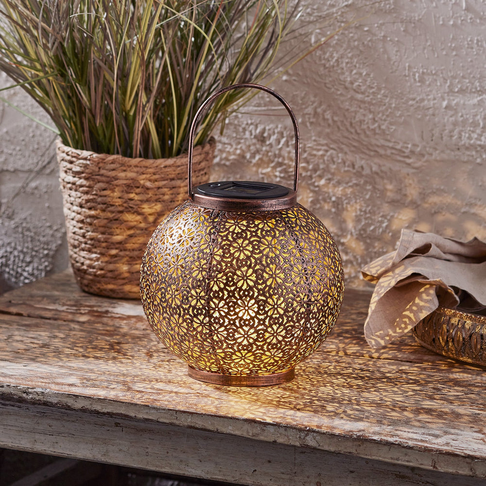 Flower Pattern Moroccan Solar Lantern