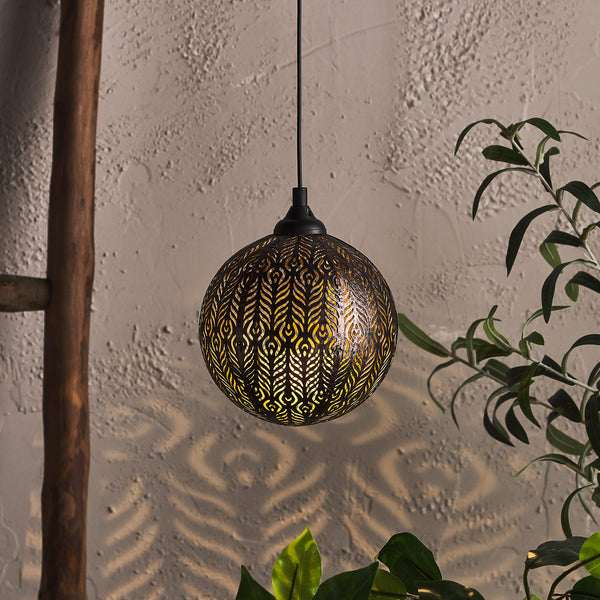 Bronze Solar Outdoor Pendant Light Duo