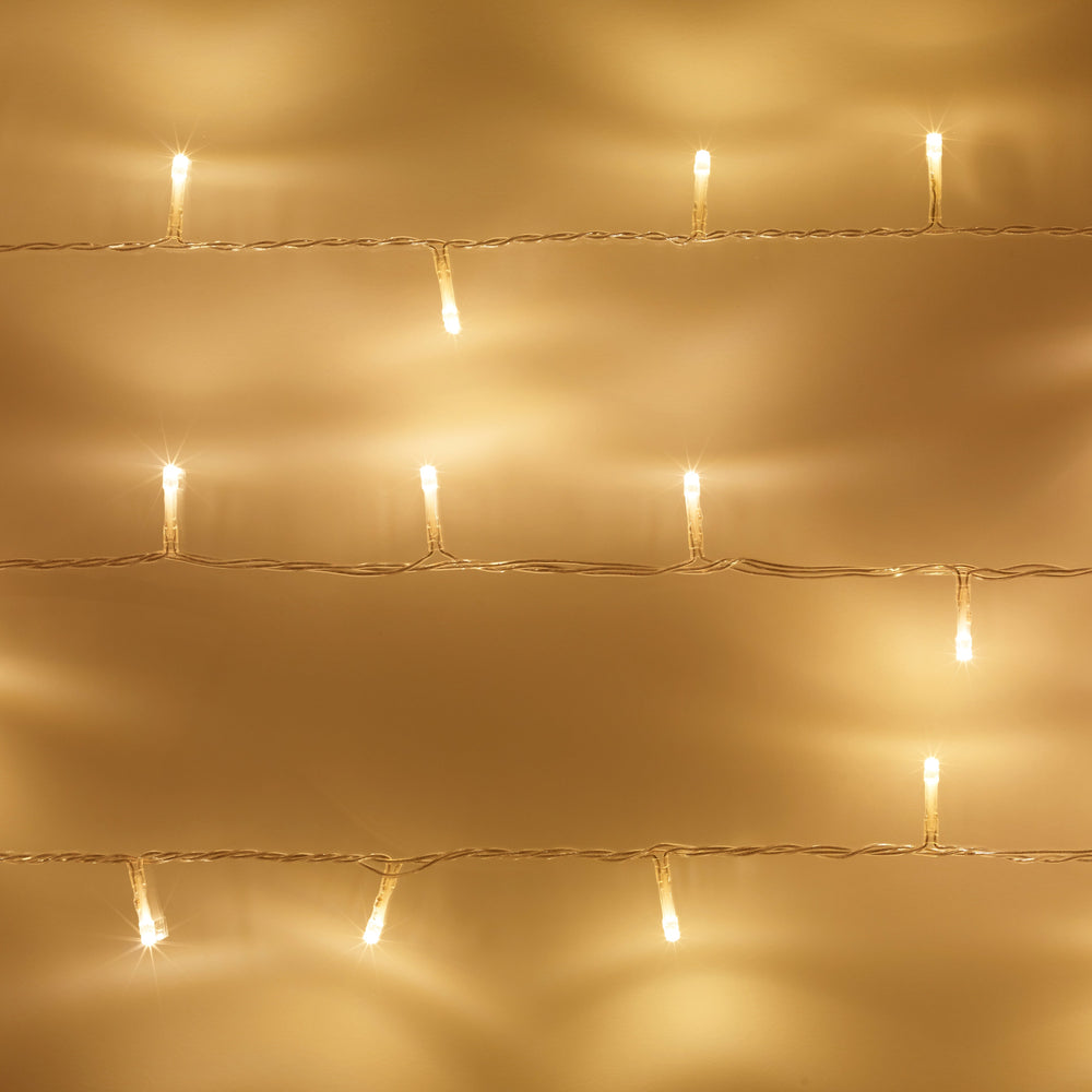 50 Warm White LED Indoor Fairy Lights On Clear Cable