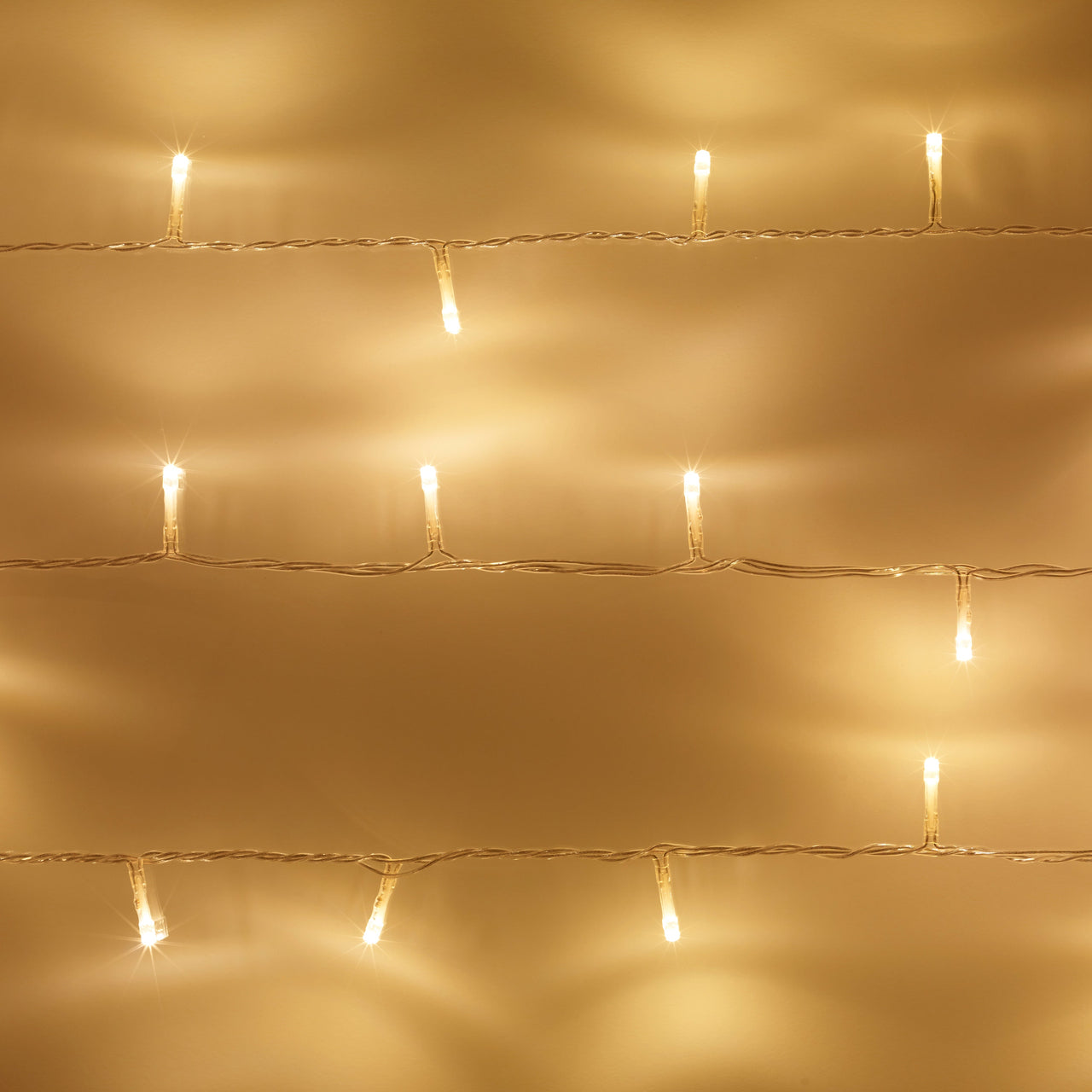 50 Warm White LED Indoor Fairy Lights On Clear Cable