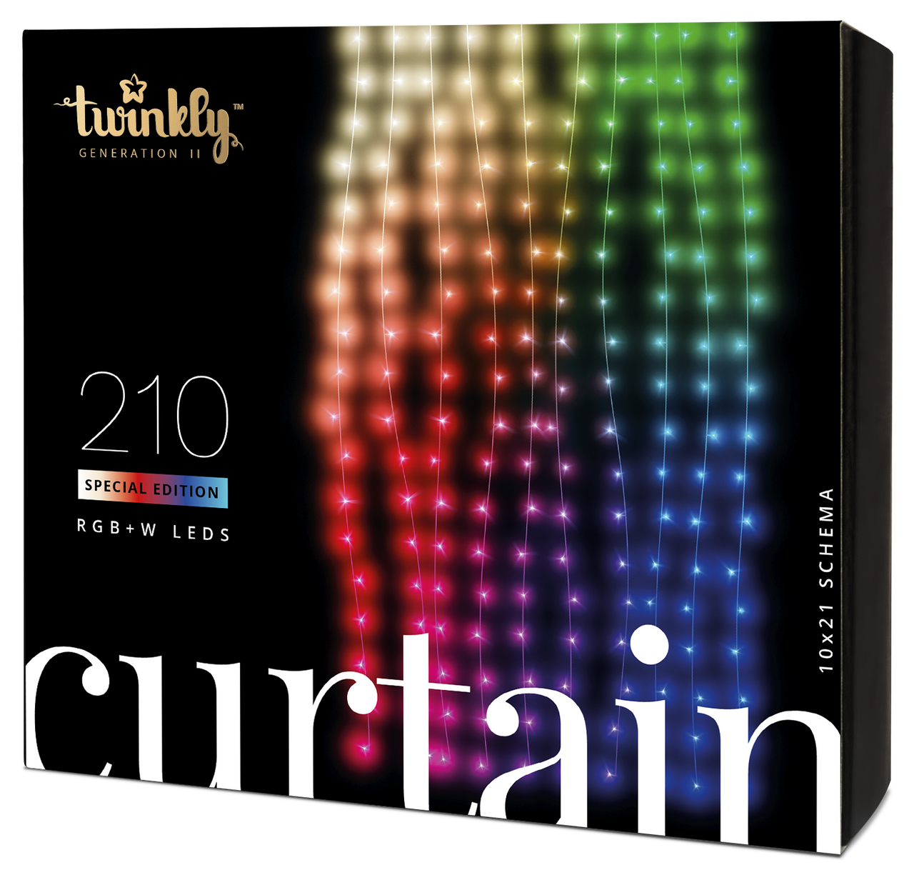 2.1m Twinkly Smart App Controlled 210 LED Curtain Light Special Edition