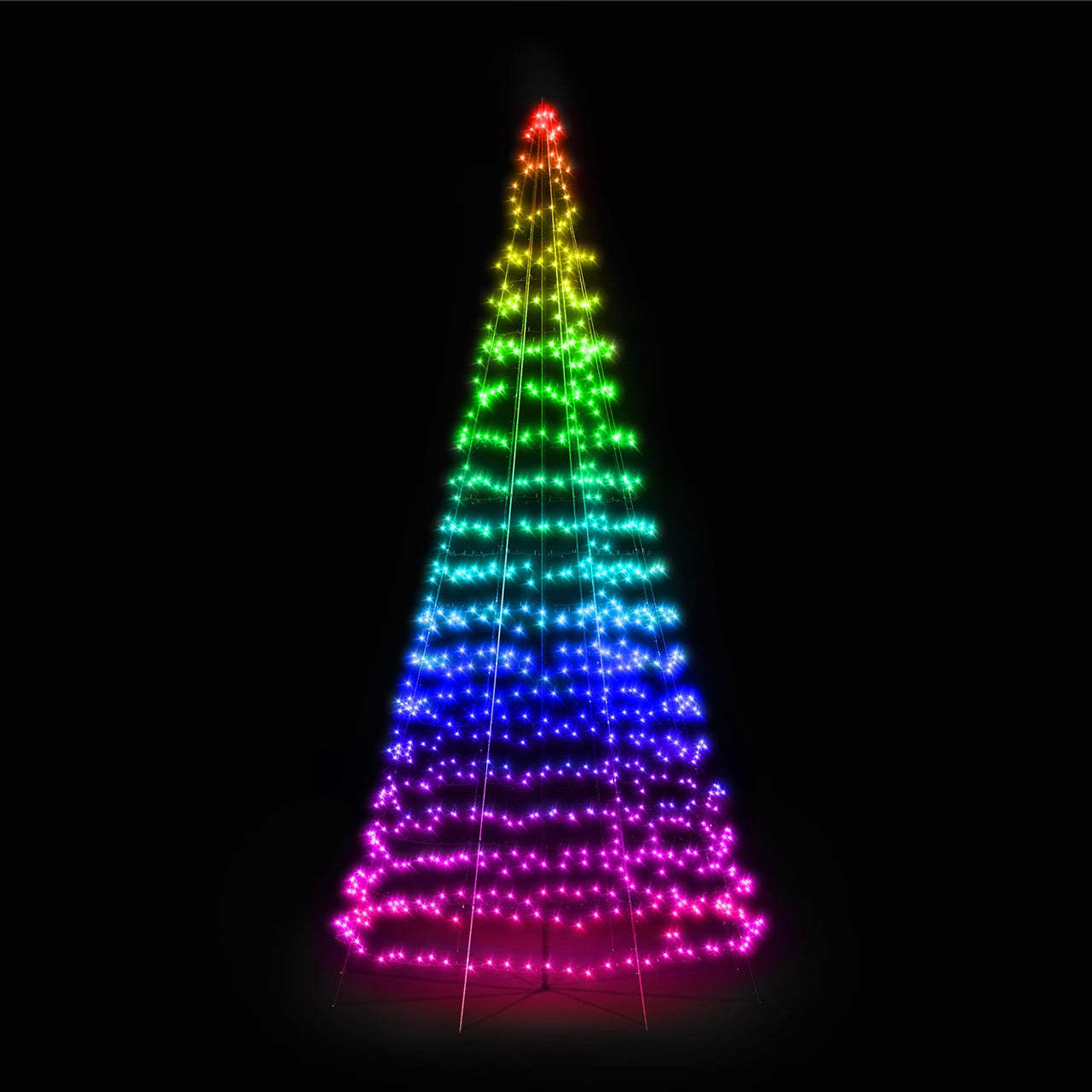2m 300 LED Twinkly Smart App Controlled Outdoor Christmas Tree Multi Coloured & White Edition