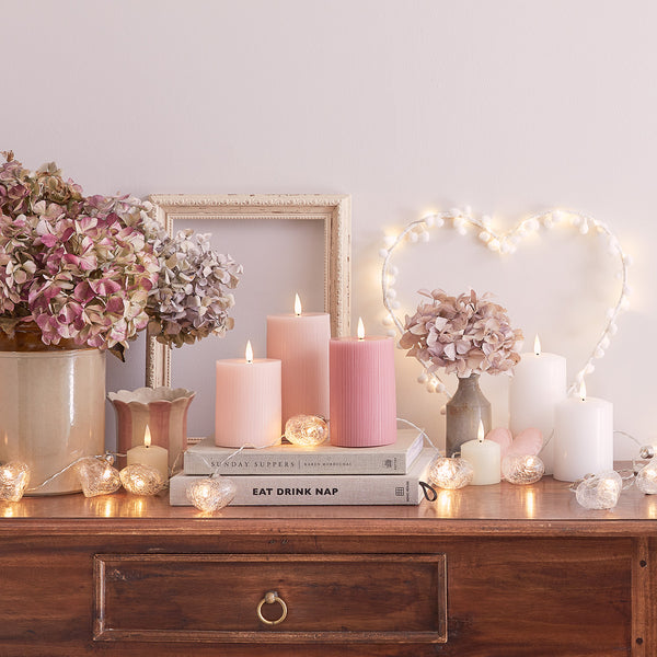 10 Glass Heart Battery Fairy Lights