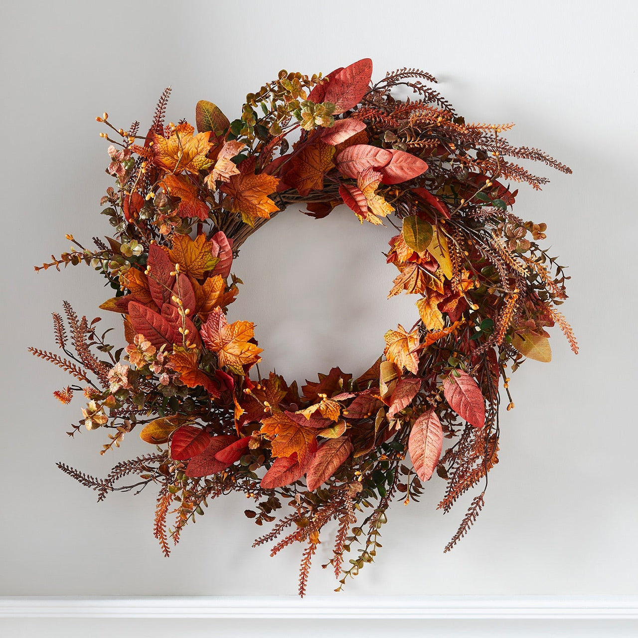 Maple Leaf Autumn Wreath & Garland