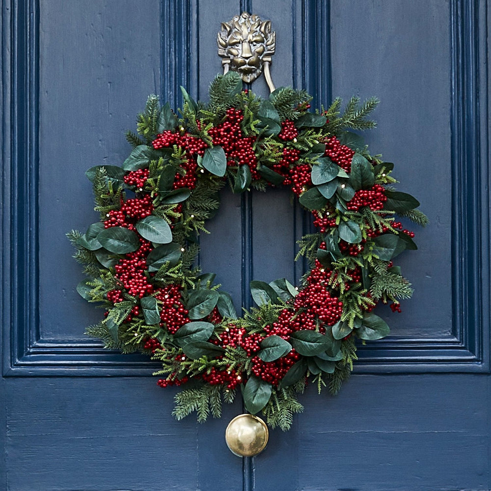 66cm Oversized Red Berry Christmas Wreath