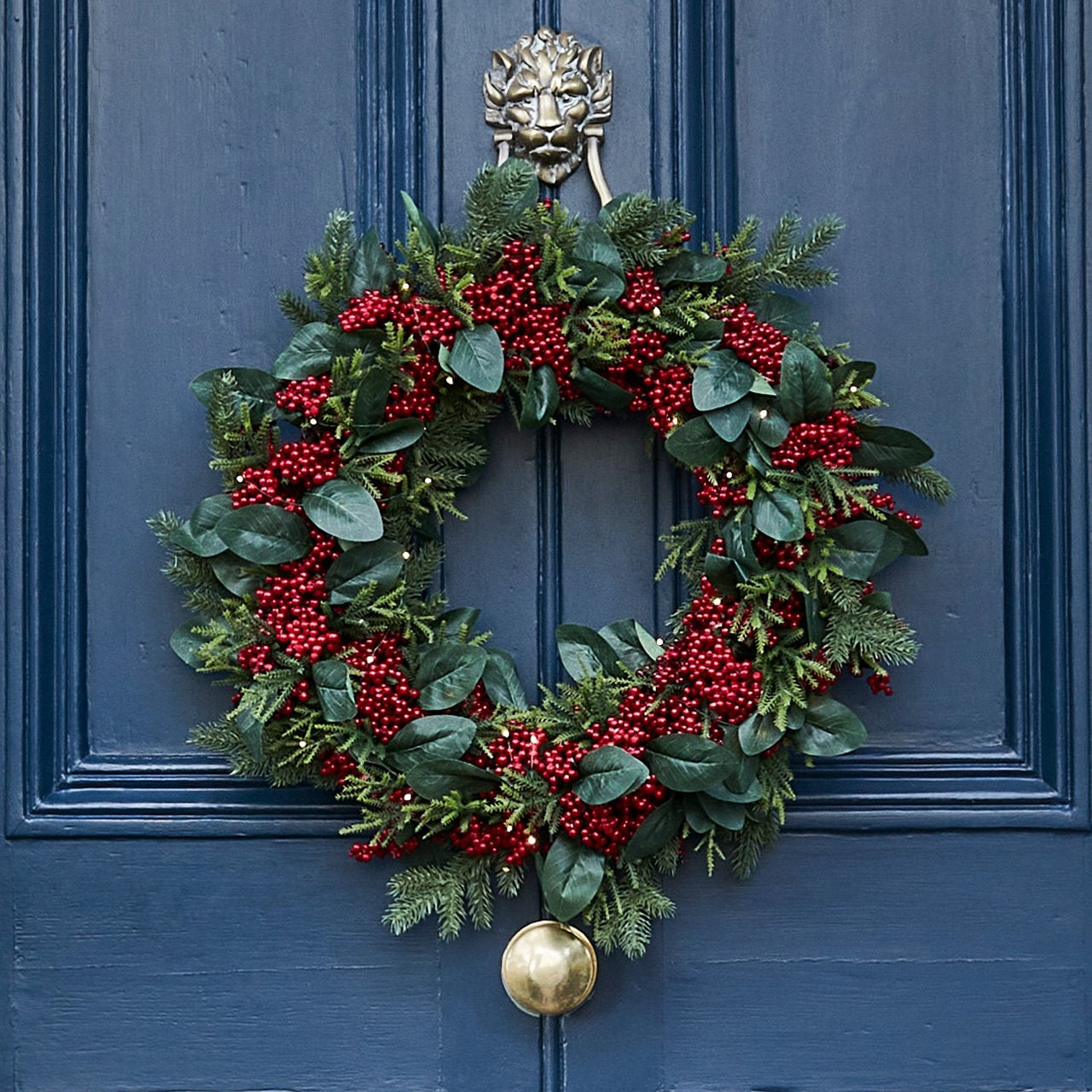 66cm Oversized Red Berry Christmas Wreath