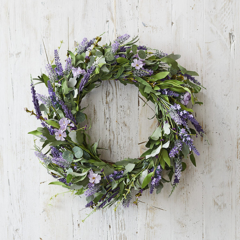 45cm Lavender Wreath Micro Light Bundle